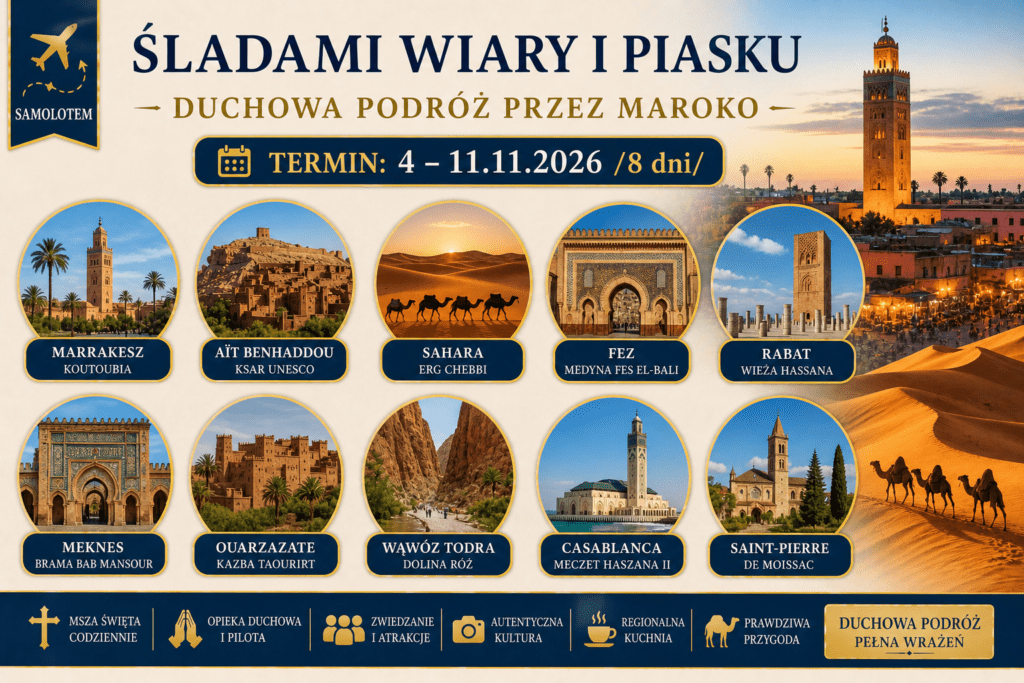 maroko pielgrzymka 4 11 11 8 dni 2026