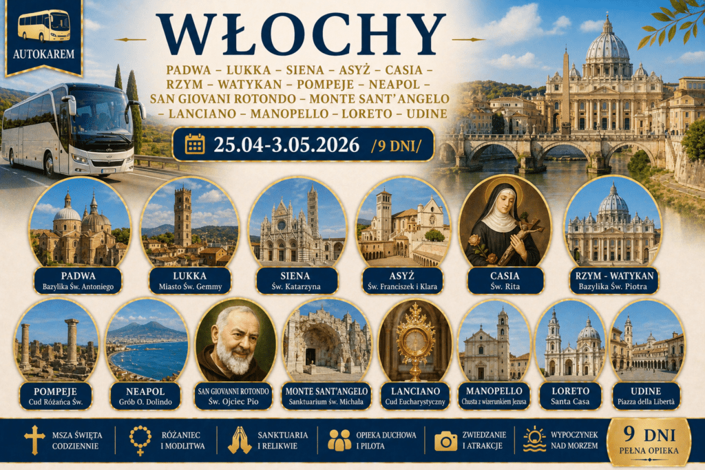 pielgrzymka wlochy 23 04 03 05 2026